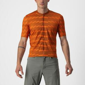 CASTELLI Cyklistický dres s krátkým rukávem - UNLIMITED STERRATO - oranžová 2XL