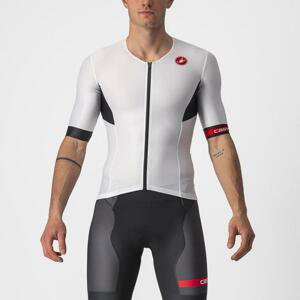 CASTELLI Cyklistický dres s krátkým rukávem - FREE SPEED 2 RACE - černá/bílá L