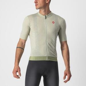 CASTELLI Cyklistický dres s krátkým rukávem - ESSENZA - světle zelená