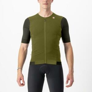 CASTELLI Cyklistický dres s krátkým rukávem - PREMIO BLACK - zelená 3XL