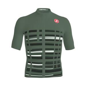 CASTELLI Cyklistický dres s krátkým rukávem - COMPETIZIONE GUEST DESIGNER M012 - zelená 3XL