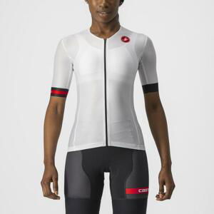 CASTELLI Cyklistický dres s krátkým rukávem - FREE SPEED 2W RACE - bílá/černá M