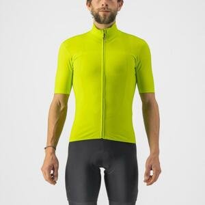 CASTELLI Cyklistický dres s krátkým rukávem - PRO THERMAL MID - světle zelená XS