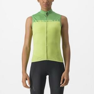 CASTELLI Cyklistický dres bez rukávů - VELOCISSIMA - světle zelená L