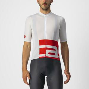 CASTELLI Cyklistický dres s krátkým rukávem - DOWNTOWN - bílá/červená L