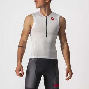 CASTELLI Cyklistický dres bez rukávů - FREE TRI 2 - bílá/černá S