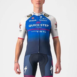 CASTELLI Cyklistický dres s krátkým rukávem - QUICKSTEP COMPETIZIONE - modrá XS