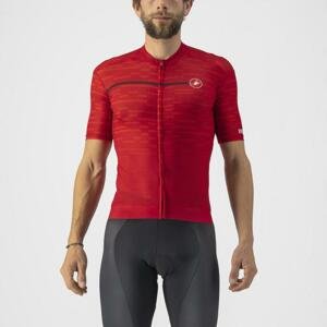CASTELLI Cyklistický dres s krátkým rukávem - INSIDER - červená XS