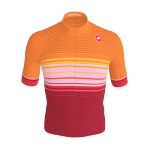 CASTELLI Cyklistický dres s krátkým rukávem - SQUADRA GUEST DESIGNER A019 - oranžová/červená