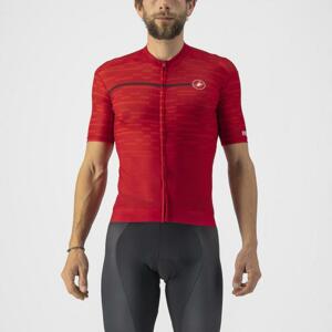 CASTELLI Cyklistický dres s krátkým rukávem - INSIDER - červená 2XL