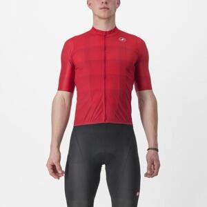 CASTELLI Cyklistický dres s krátkým rukávem - LIVELLI - červená L