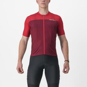 CASTELLI Cyklistický dres s krátkým rukávem - UNLIMITED ENTRATA - červená 3XL