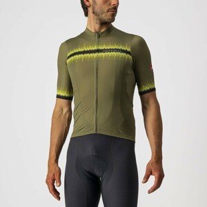 CASTELLI Cyklistický dres s krátkým rukávem - GRIMPEUR - zelená XS