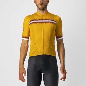 CASTELLI Cyklistický dres s krátkým rukávem - GRIMPEUR - oranžová XS