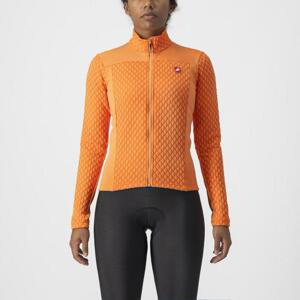 CASTELLI Cyklistický dres s dlouhým rukávem zimní - SFIDA 2 W - oranžová S