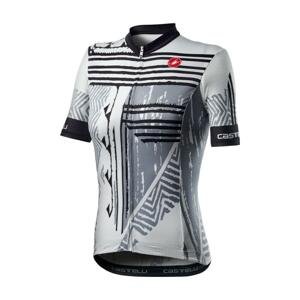 CASTELLI Cyklistický dres s krátkým rukávem - ASTRATTA - bílá/černá L