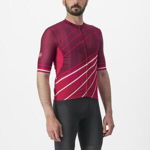 CASTELLI Cyklistický dres s krátkým rukávem - SPEED STRADA - bordó S