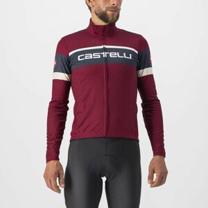 CASTELLI Cyklistický dres s dlouhým rukávem zimní - PASSISTA - bordó XS