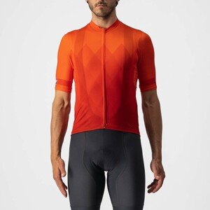 CASTELLI Cyklistický dres s krátkým rukávem - A TUTTA - červená/oranžová XS