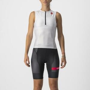 CASTELLI Cyklistický dres bez rukávů - FREE W TRI - bílá XL