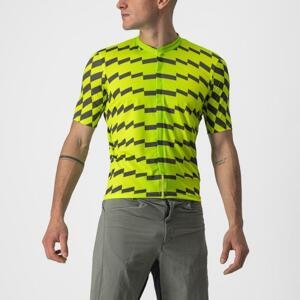 CASTELLI Cyklistický dres s krátkým rukávem - UNLIMITED STERRATO - světle zelená/šedá L