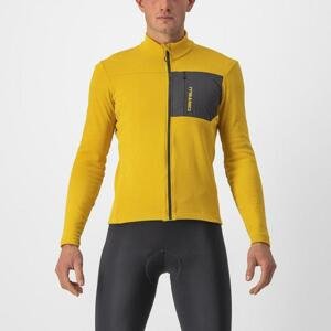 CASTELLI Cyklistický dres s dlouhým rukávem zimní - UNLIMITED TRAIL - žlutá 3XL