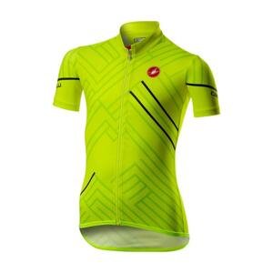 CASTELLI Cyklistický dres s krátkým rukávem - CAMPIONCINO - žlutá 10Y