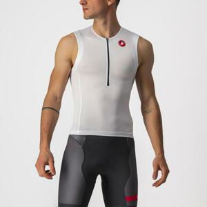 CASTELLI Cyklistický dres bez rukávů - FREE TRI 2 - bílá/černá L