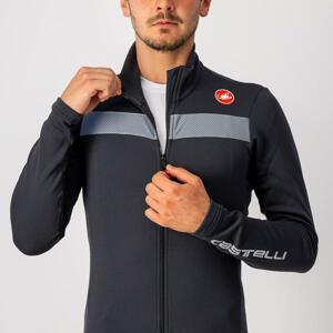 CASTELLI Cyklistický dres s dlouhým rukávem zimní - PURO 3 - antracitová M