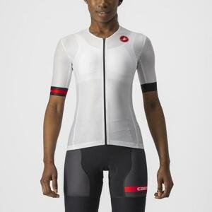 CASTELLI Cyklistický dres s krátkým rukávem - FREE SPEED 2W RACE - bílá/černá XL