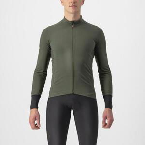 CASTELLI Cyklistický dres s dlouhým rukávem zimní - FLIGHT LS AIR - světle zelená 3XL