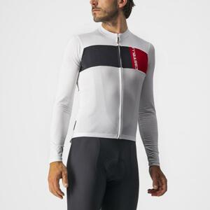 CASTELLI Cyklistický dres s dlouhým rukávem letní - PROLOGO 7 - bílá 3XL