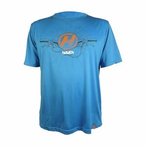 HAVEN Cyklistický dres s krátkým rukávem - NAVAHO II SHORT - modrá/oranžová S