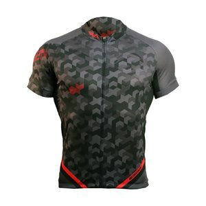 HAVEN Cyklistický dres s krátkým rukávem - SINGLETRAIL - černá/červená