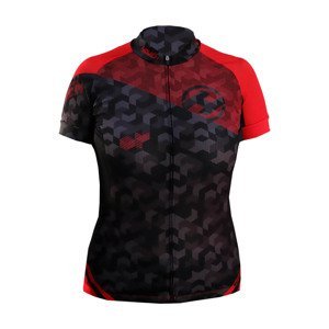 HAVEN Cyklistický dres s krátkým rukávem - SINGLETRAIL WOMEN - černá/červená L