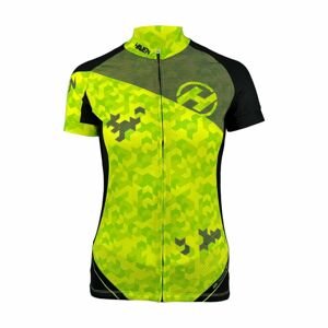 HAVEN Cyklistický dres s krátkým rukávem - SINGLETRAIL NEO WOMEN - zelená/černá XL