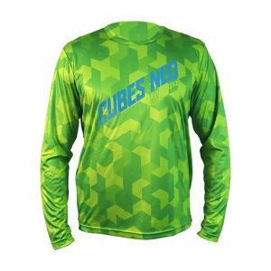 HAVEN Cyklistický dres s dlouhým rukávem letní - CUBES NEO LONG - zelená M