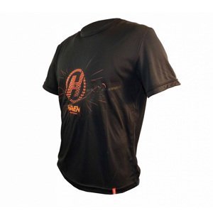 HAVEN Cyklistické triko s krátkým rukávem - NAVAHO II SHORT - černá/červená L