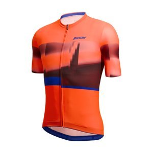 SANTINI Cyklistický dres s krátkým rukávem - MIRAGE - oranžová 2XL