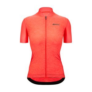 SANTINI Cyklistický dres s krátkým rukávem - COLORE PURO - oranžová XL