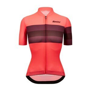 SANTINI Cyklistický dres s krátkým rukávem - ECO SLEEK BENGAL - červená XS