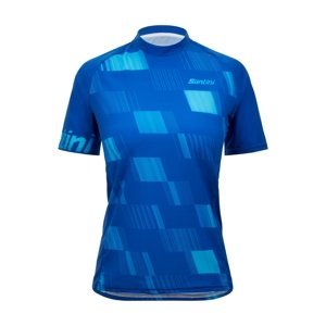 SANTINI Cyklistický dres s krátkým rukávem - FIBRA MTB - modrá 3XL