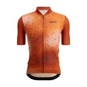 SANTINI Cyklistický dres s krátkým rukávem - FANGO - oranžová 2XL