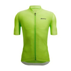SANTINI Cyklistický dres s krátkým rukávem - COLORE PURO - světle zelená