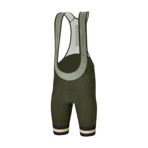 SANTINI Cyklistické kalhoty krátké s laclem - KARMA BENGAL  - zelená XL