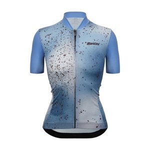 SANTINI Cyklistický dres s krátkým rukávem - FANGO - modrá S