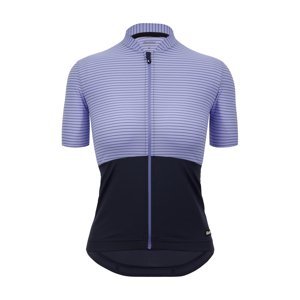 SANTINI Cyklistický dres s krátkým rukávem - COLORE RIGA - fialová/modrá L
