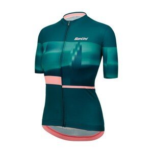 SANTINI Cyklistický dres s krátkým rukávem - MIRAGE - modrá/růžová 2XS