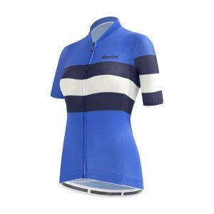 SANTINI Cyklistický dres s krátkým rukávem - ECOSLEEK BENGAL LADY - modrá/bílá