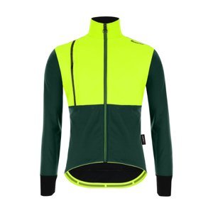 SANTINI Cyklistická voděodolná pláštěnka - VEGA ABSOLUTE - žlutá/zelená S